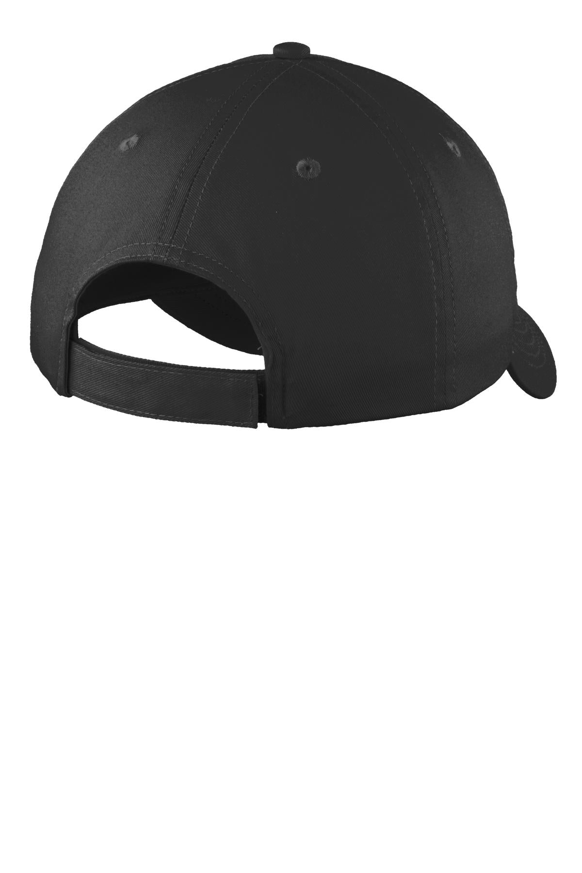 Port Authority Six-Panel Unstructured Twill Cap - Black