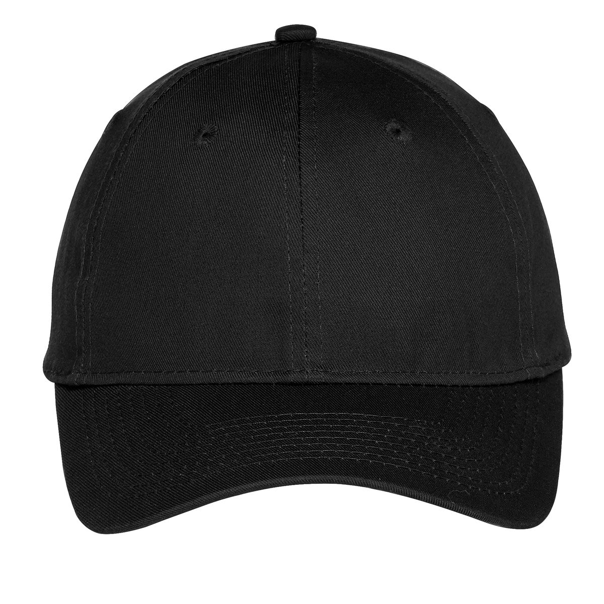Port Authority Six-Panel Unstructured Twill Cap - Black