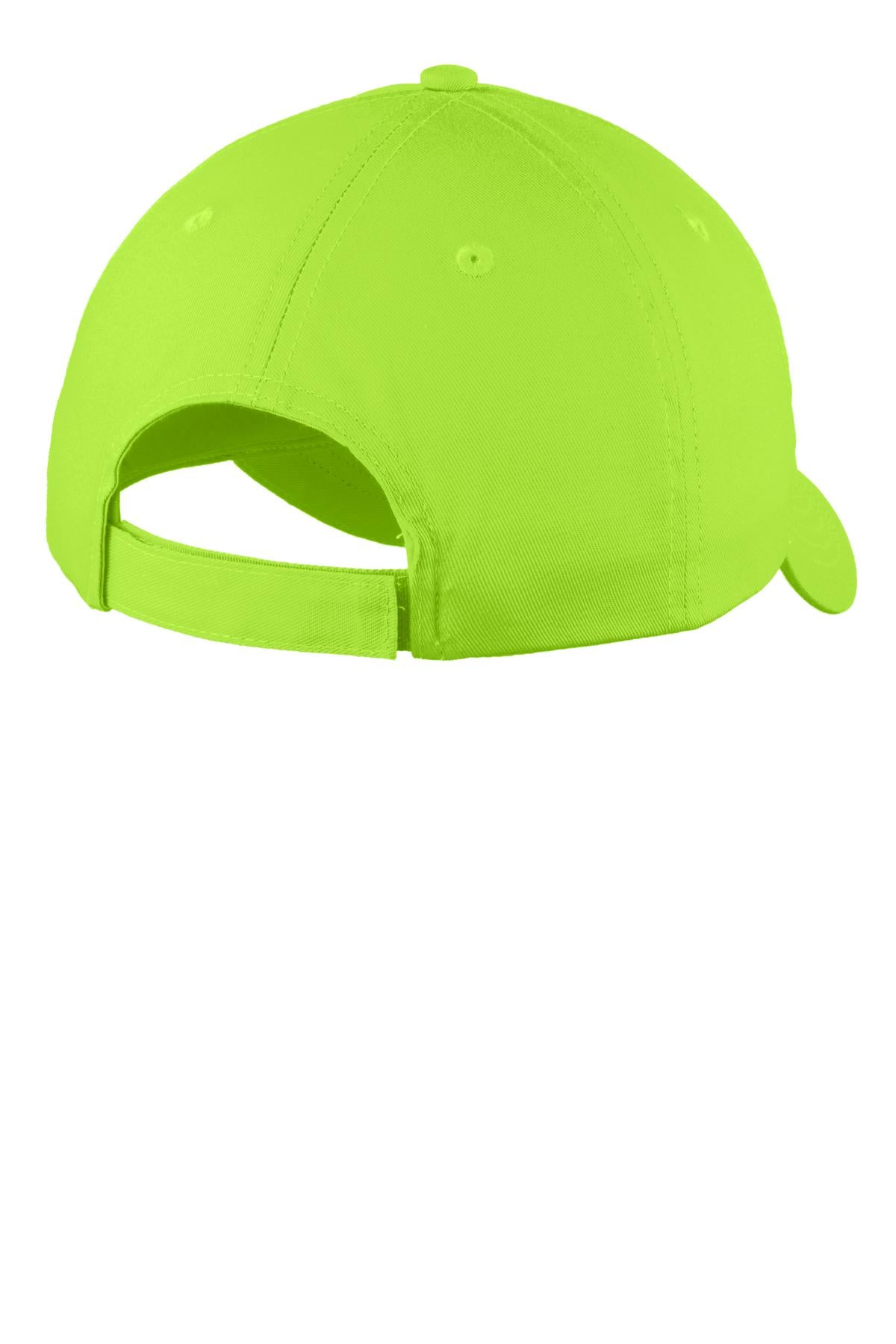 Port Authority Six-Panel Unstructured Twill Cap - Lime