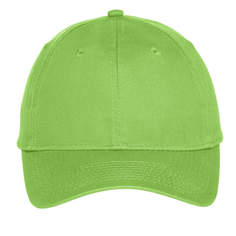 Port Authority Six-Panel Unstructured Twill Cap - Lime