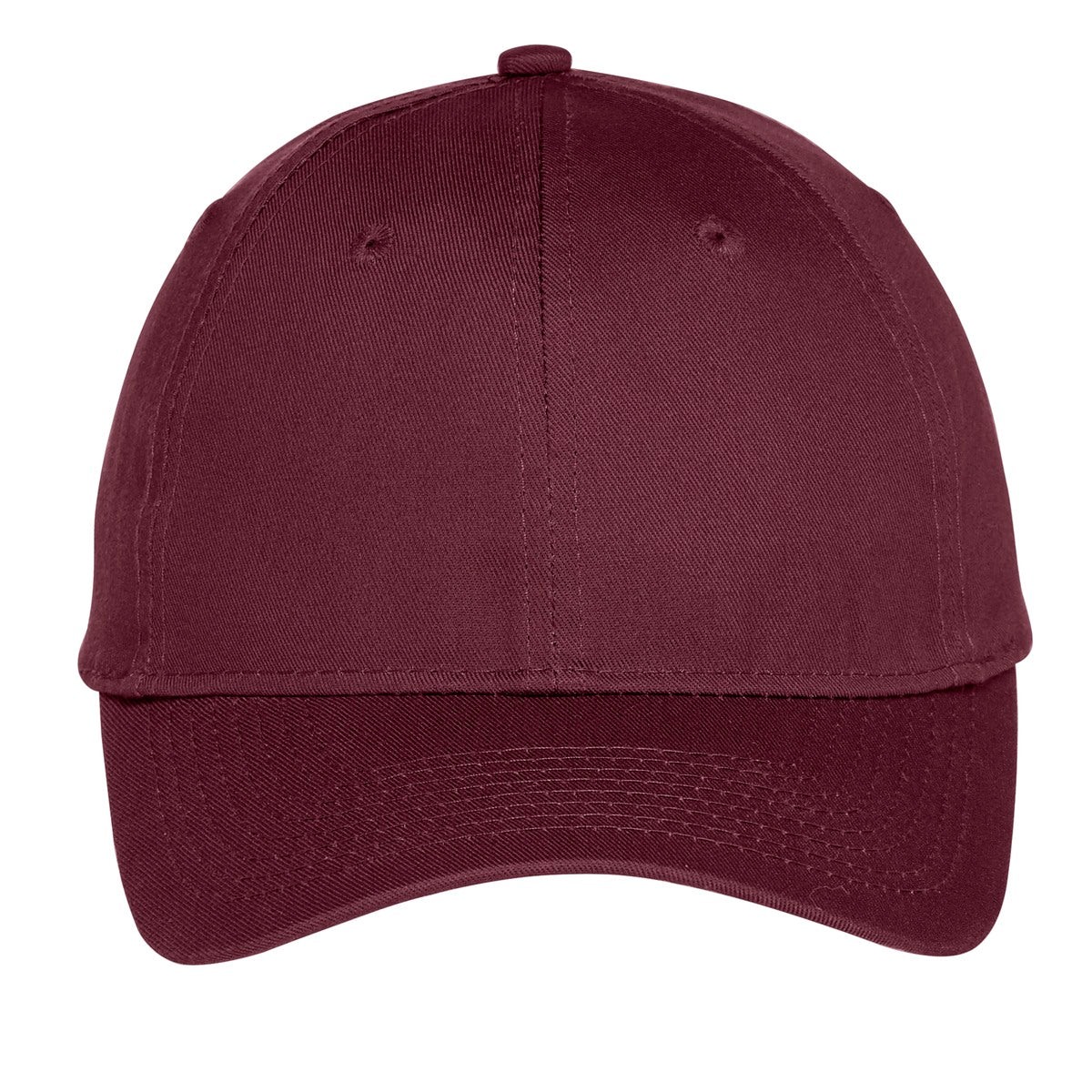 Port Authority Six-Panel Unstructured Twill Cap - Maroon