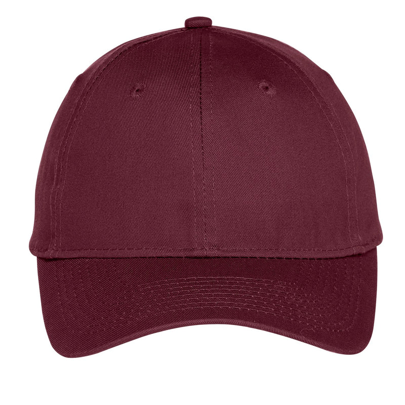 Port Authority Six-Panel Unstructured Twill Cap - Maroon