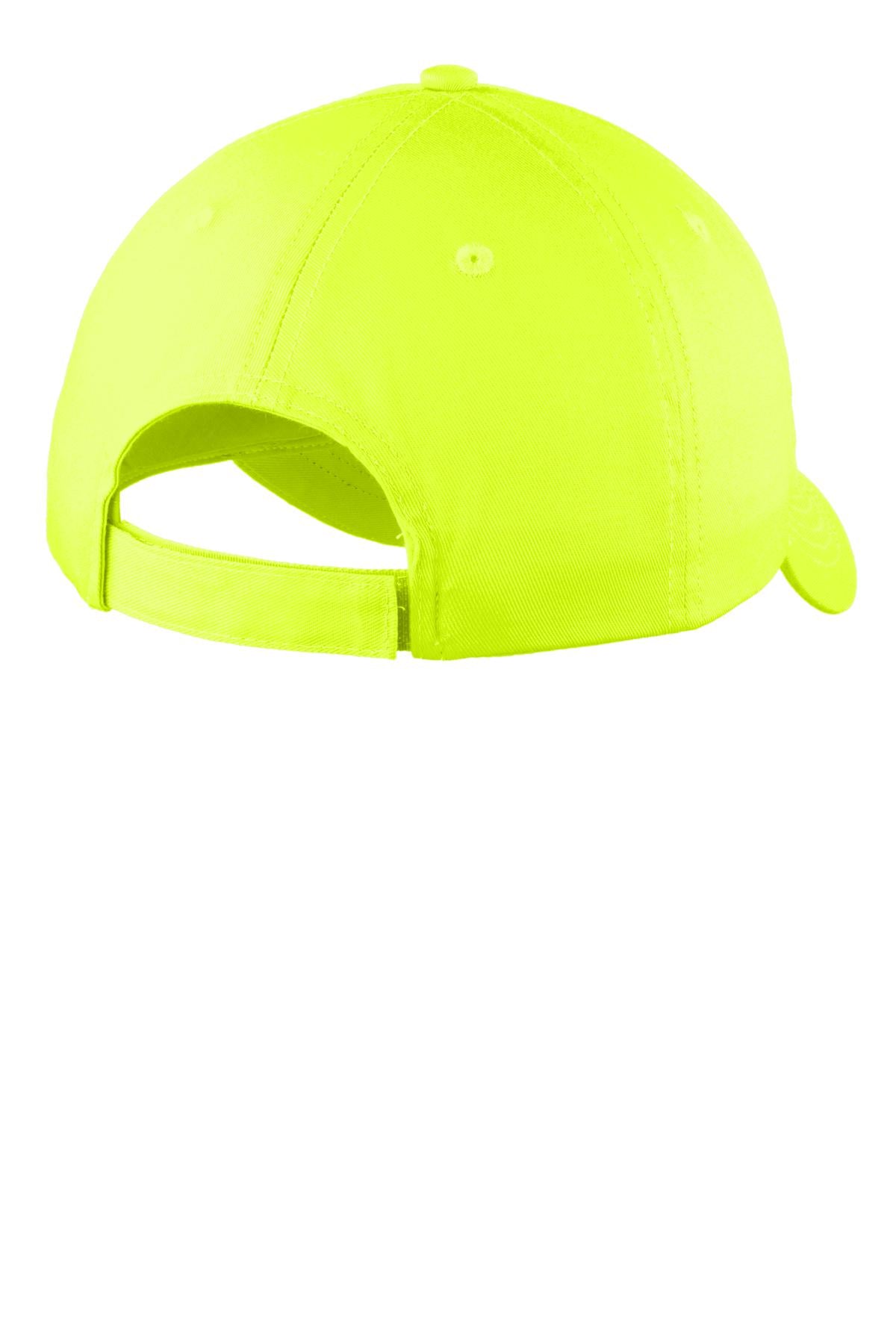 Port Authority Six-Panel Unstructured Twill Cap - Neon Yellow