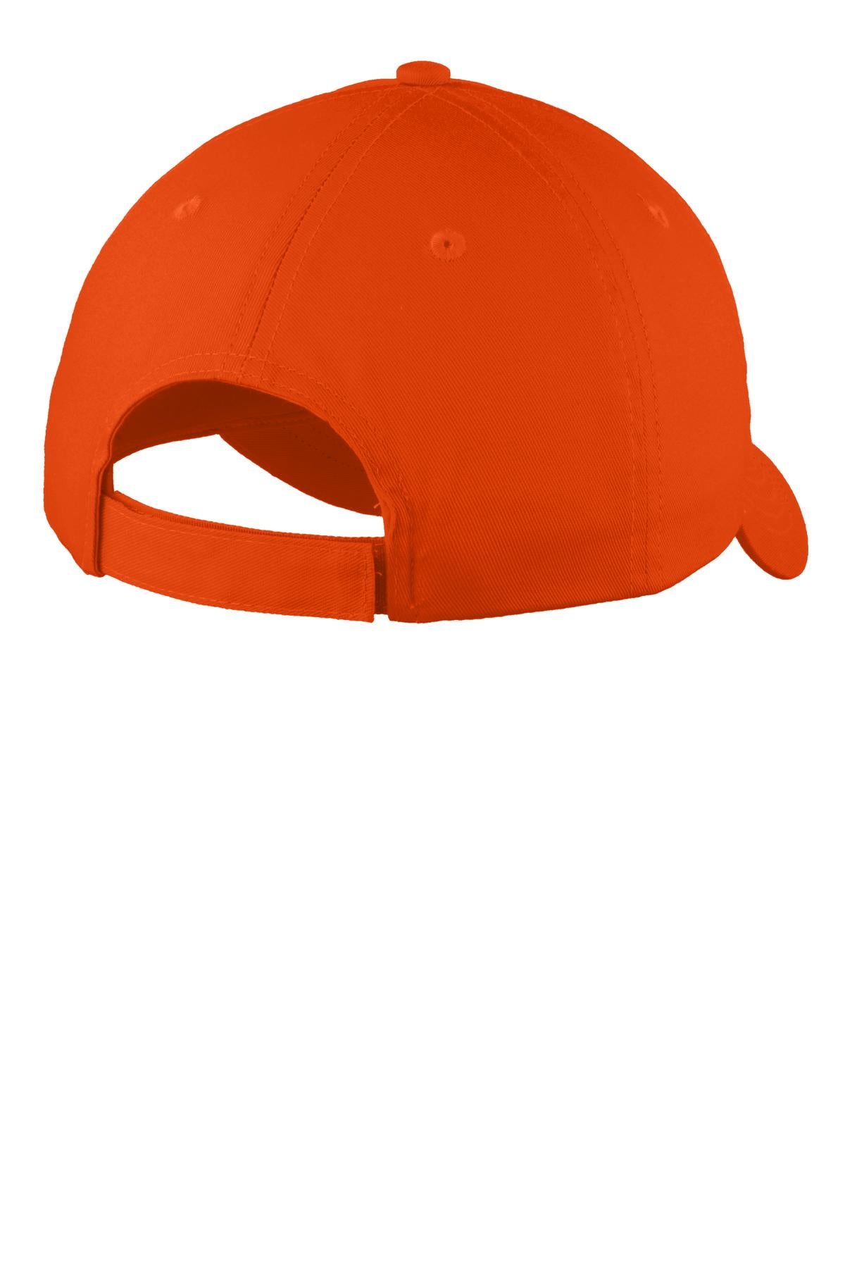 Port Authority Six-Panel Unstructured Twill Cap - Orange