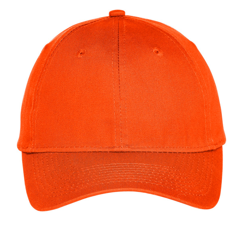 Port Authority Six-Panel Unstructured Twill Cap - Orange