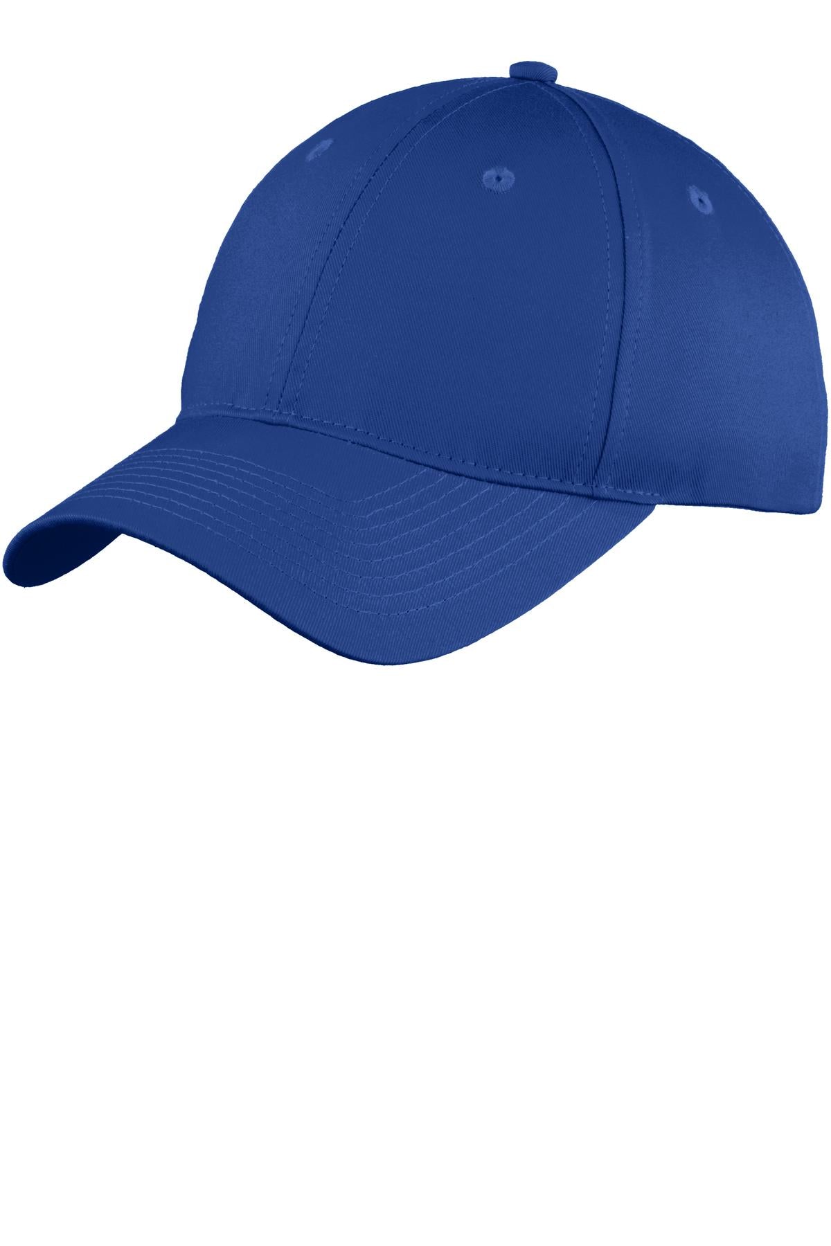 Port Authority Youth Six-Panel Unstructured Twill Cap - Royal