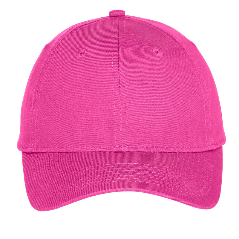 Port Authority Six-Panel Unstructured Twill Cap - Sangria