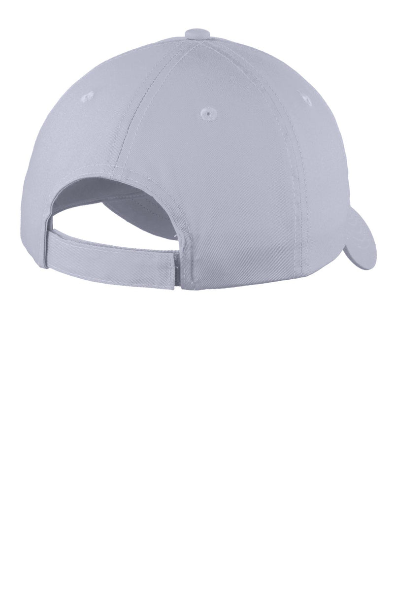 Port Authority Six-Panel Unstructured Twill Cap - Silver