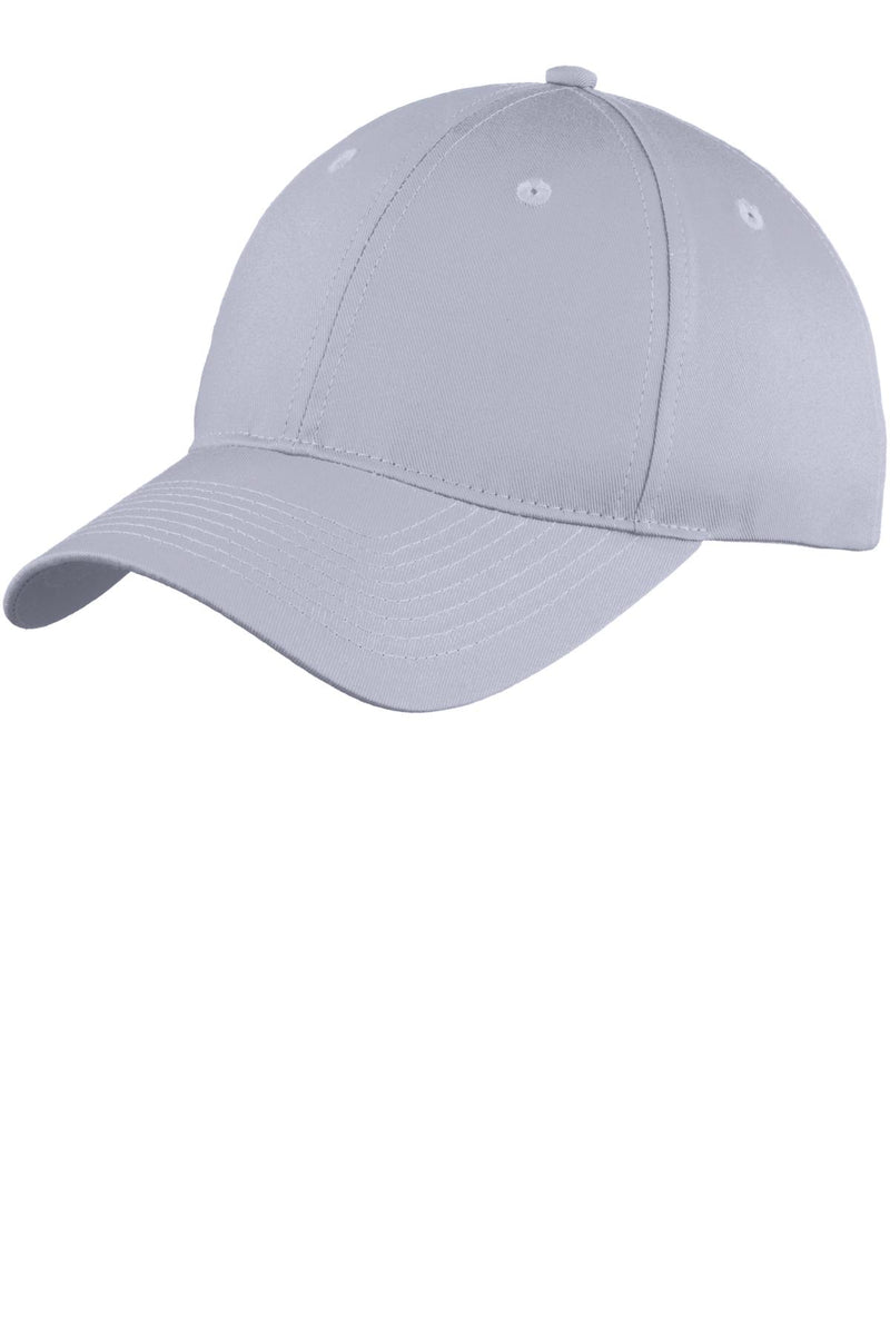Port Authority Youth Six-Panel Unstructured Twill Cap - Silver