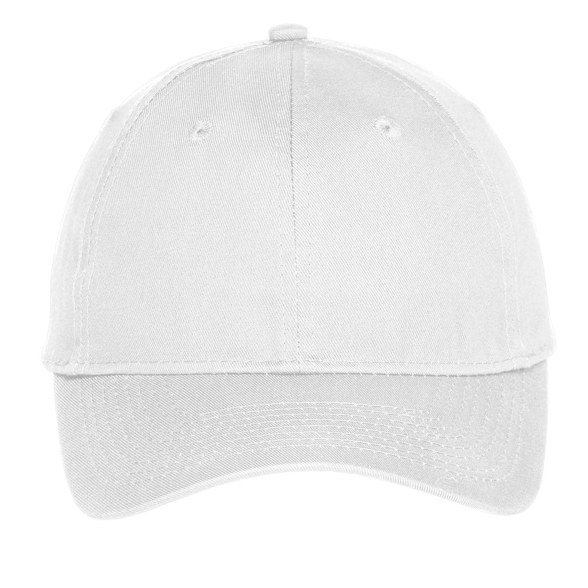 Port Authority Six-Panel Unstructured Twill Cap - White