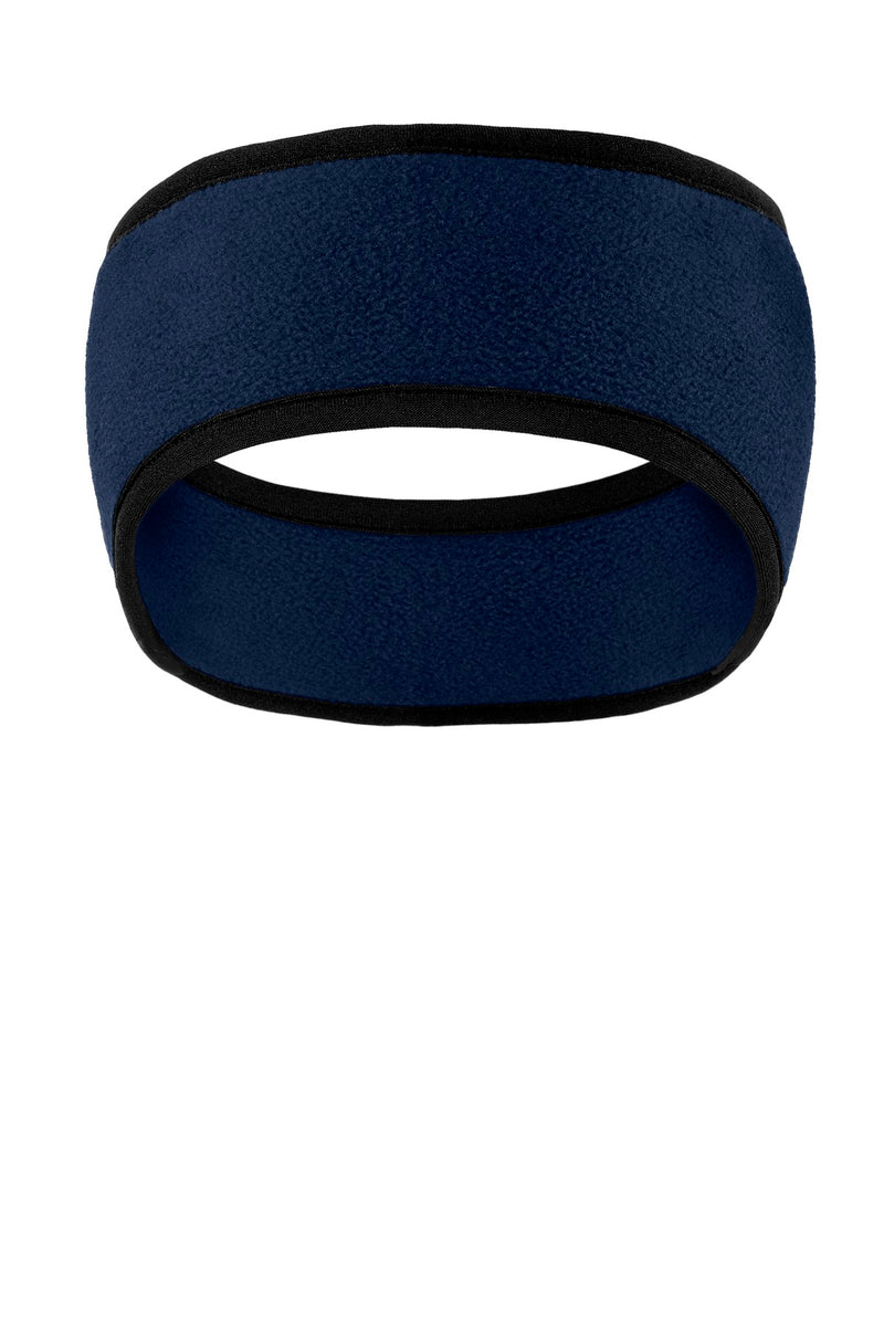 Port Authority Two-Color Fleece Headband - Navy