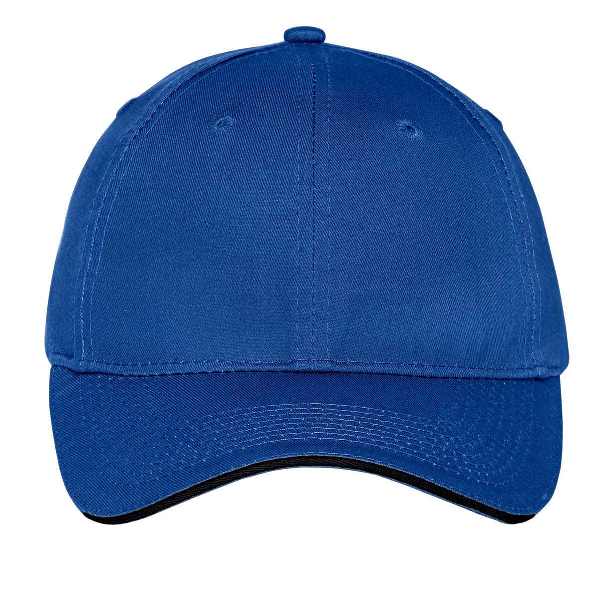 Port Authority Unstructured Sandwich Bill Cap - Royal/ Black