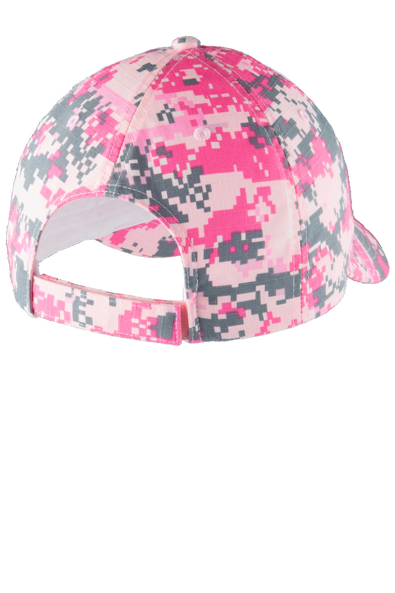 Port Authority Digital Ripstop Camouflage Cap - Pink Camo