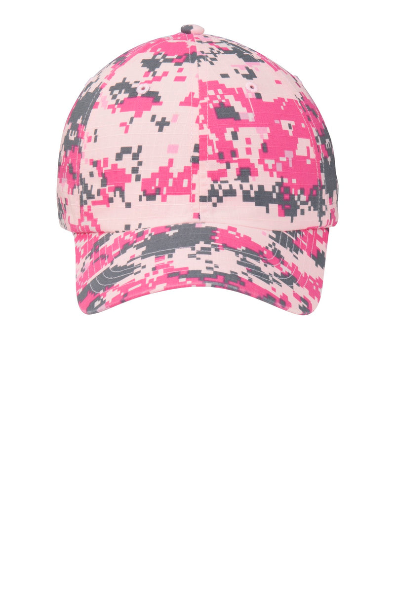Port Authority Digital Ripstop Camouflage Cap - Pink Camo