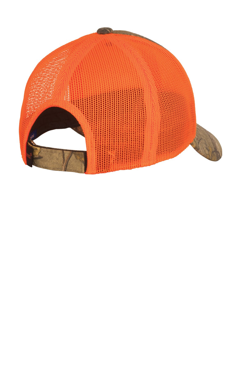 Port Authority Structured Camouflage Mesh Back Cap - Realtree Xtra/ Neon Orange