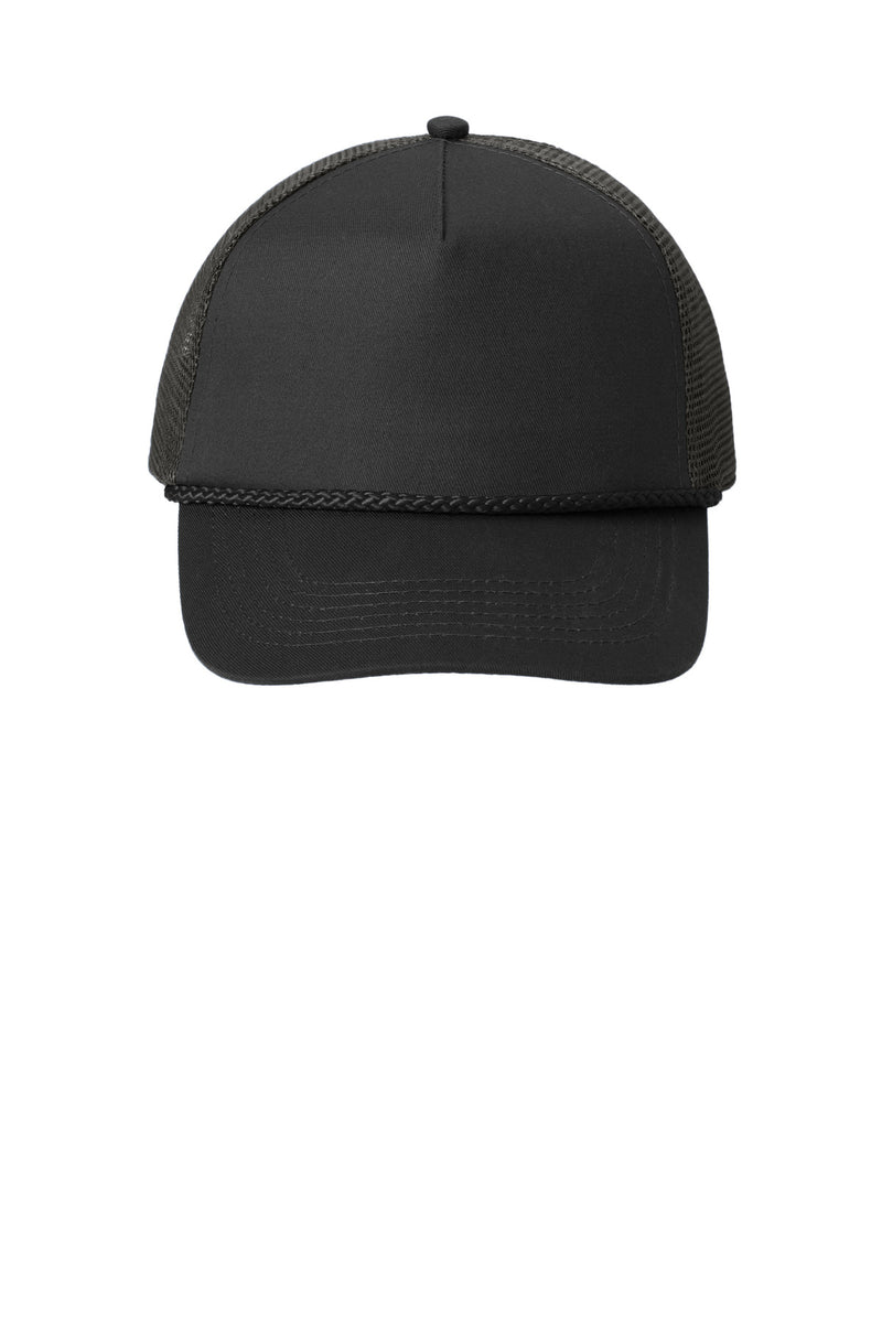 Port Authority 5-Panel Snapback Cap - Black