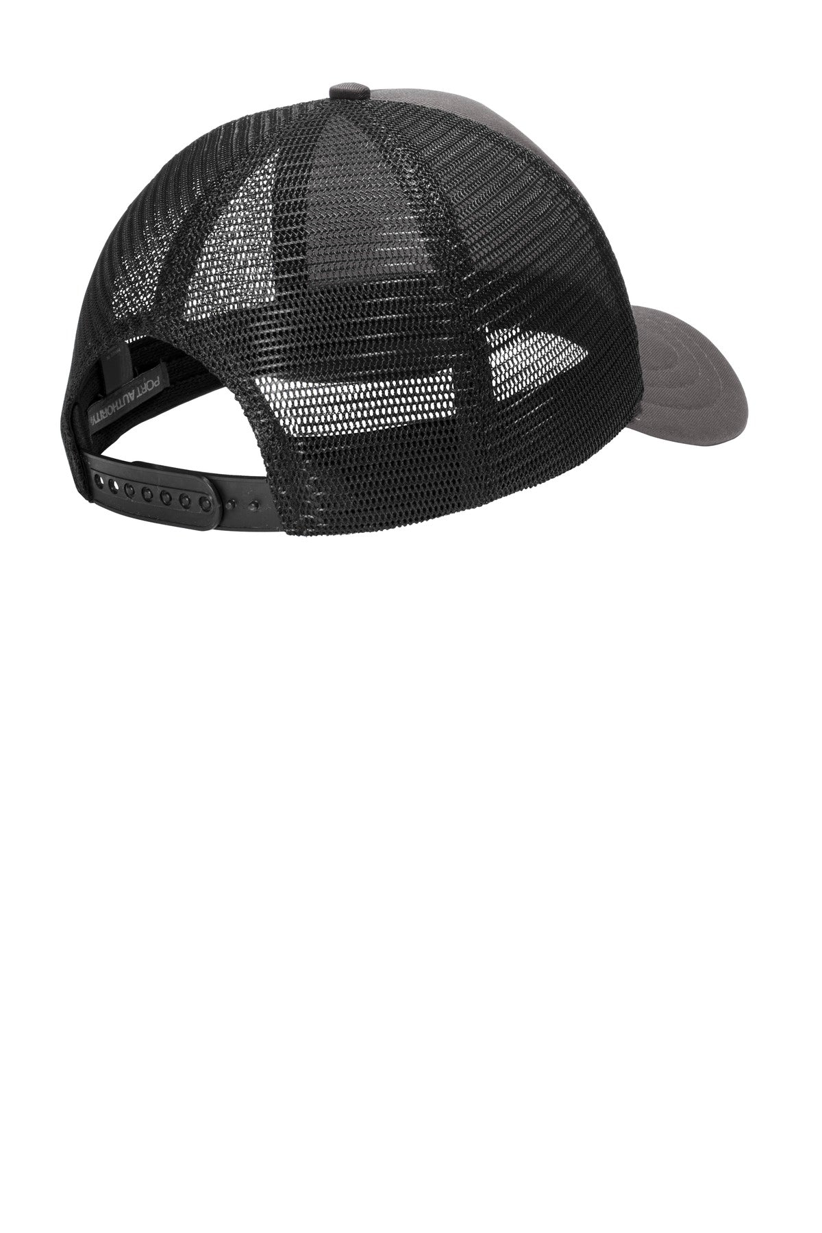 Port Authority  5-Panel Twill Foam Trucker Cap - Charcoal/ Black