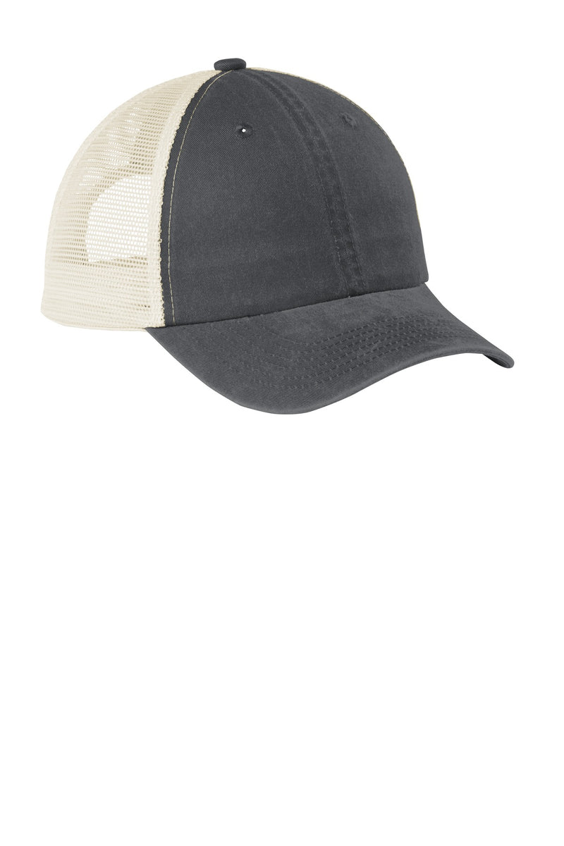 Port Authority  Beach Wash  Mesh Back Cap - Coal/ Stone