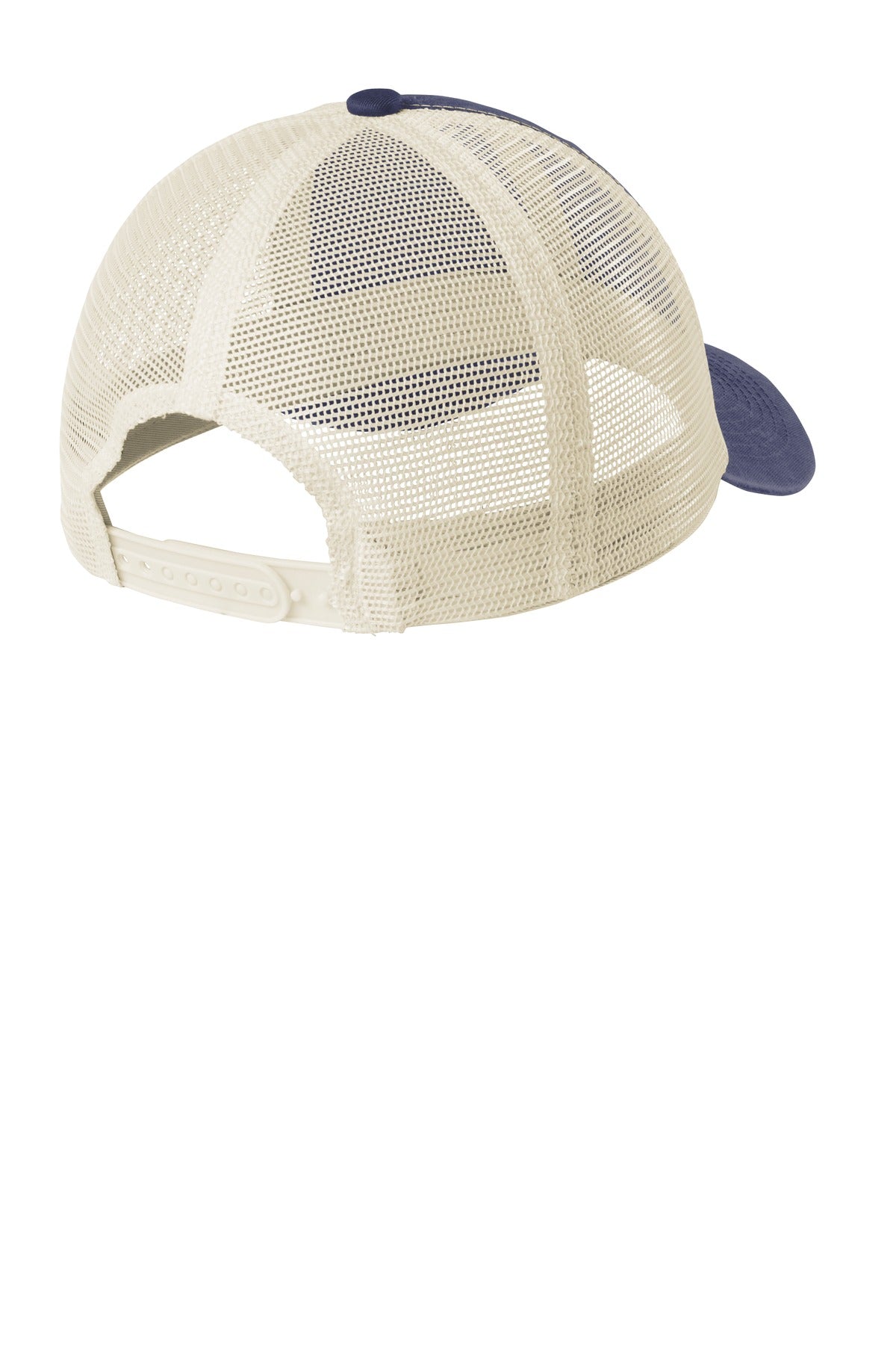 Port Authority  Beach Wash  Mesh Back Cap - Denim Blue/ Stone