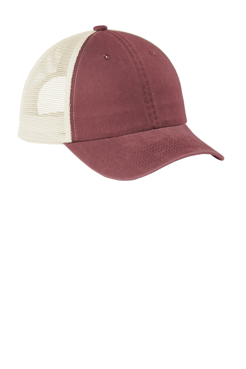 Port Authority  Beach Wash  Mesh Back Cap - Red Rock/ Stone