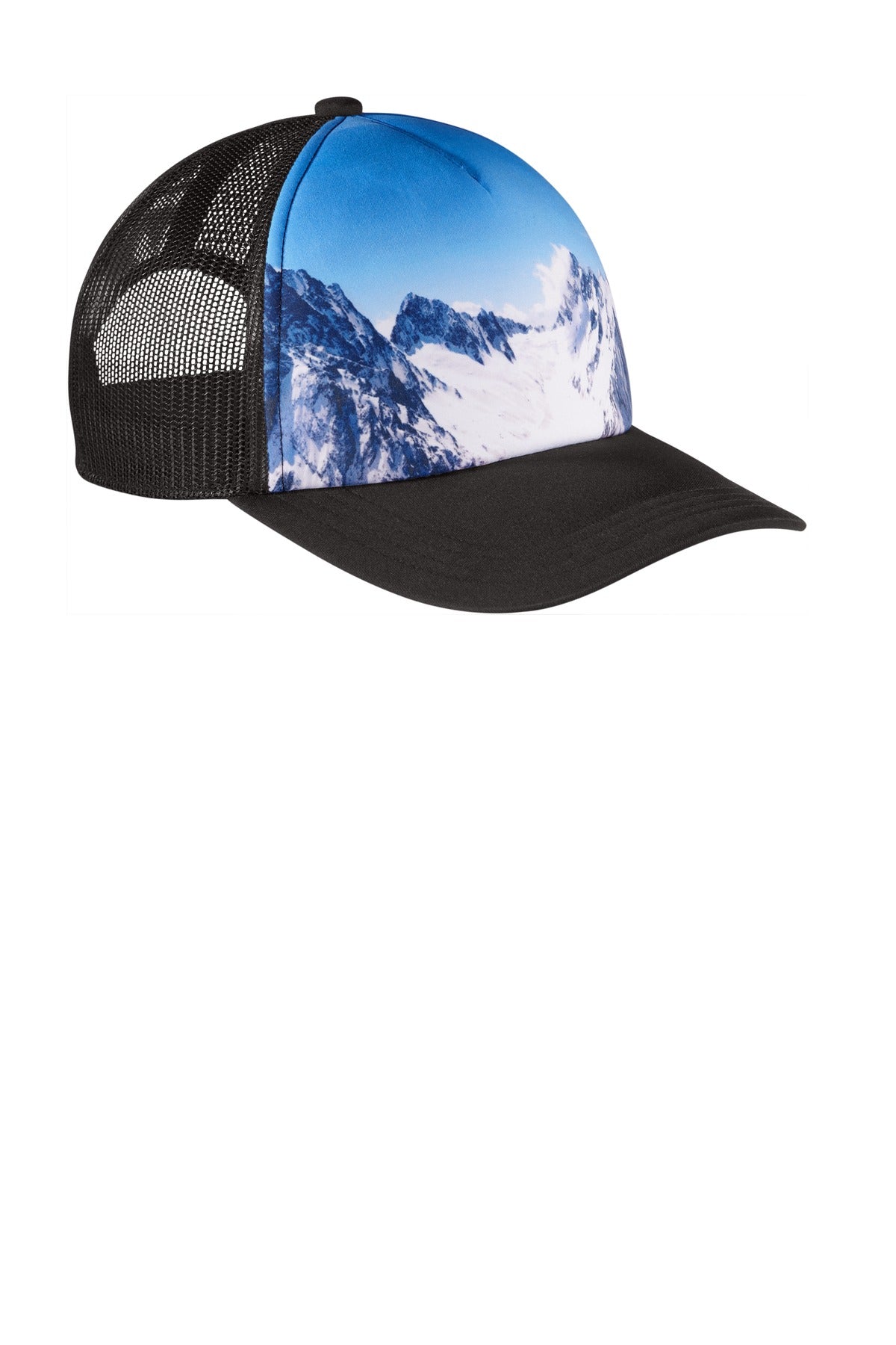 Port Authority  Photo Real Snapback Trucker Cap - Snow Caps