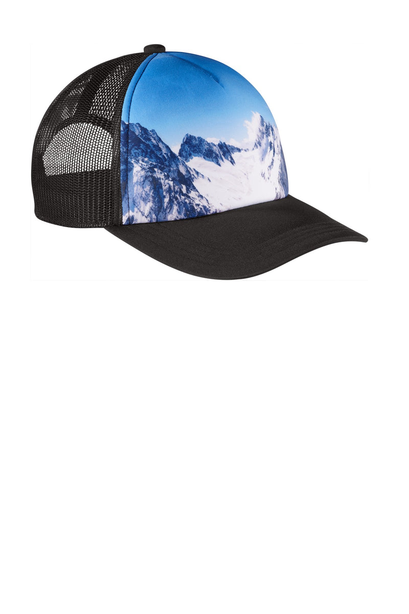 Port Authority  Photo Real Snapback Trucker Cap - Snow Caps
