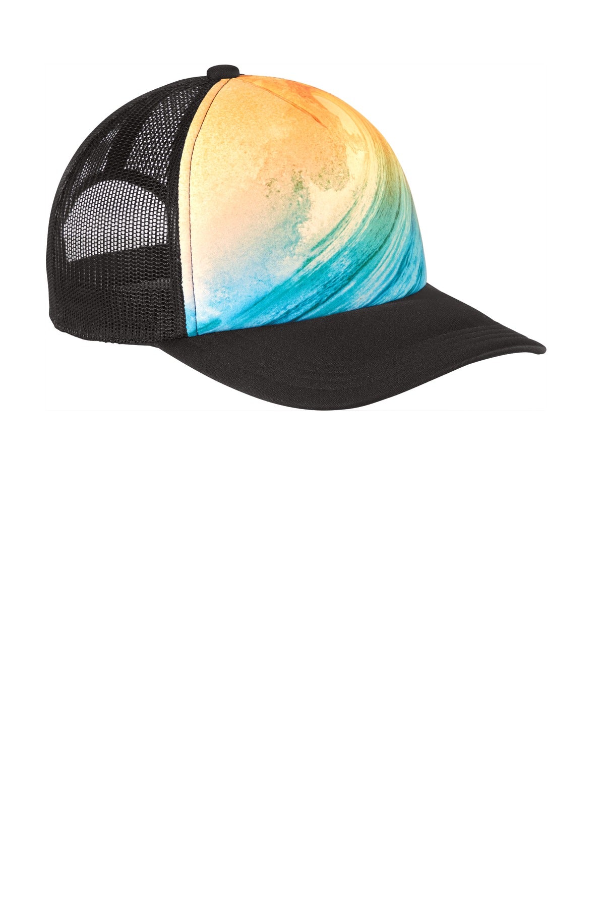 Port Authority  Photo Real Snapback Trucker Cap - Wave