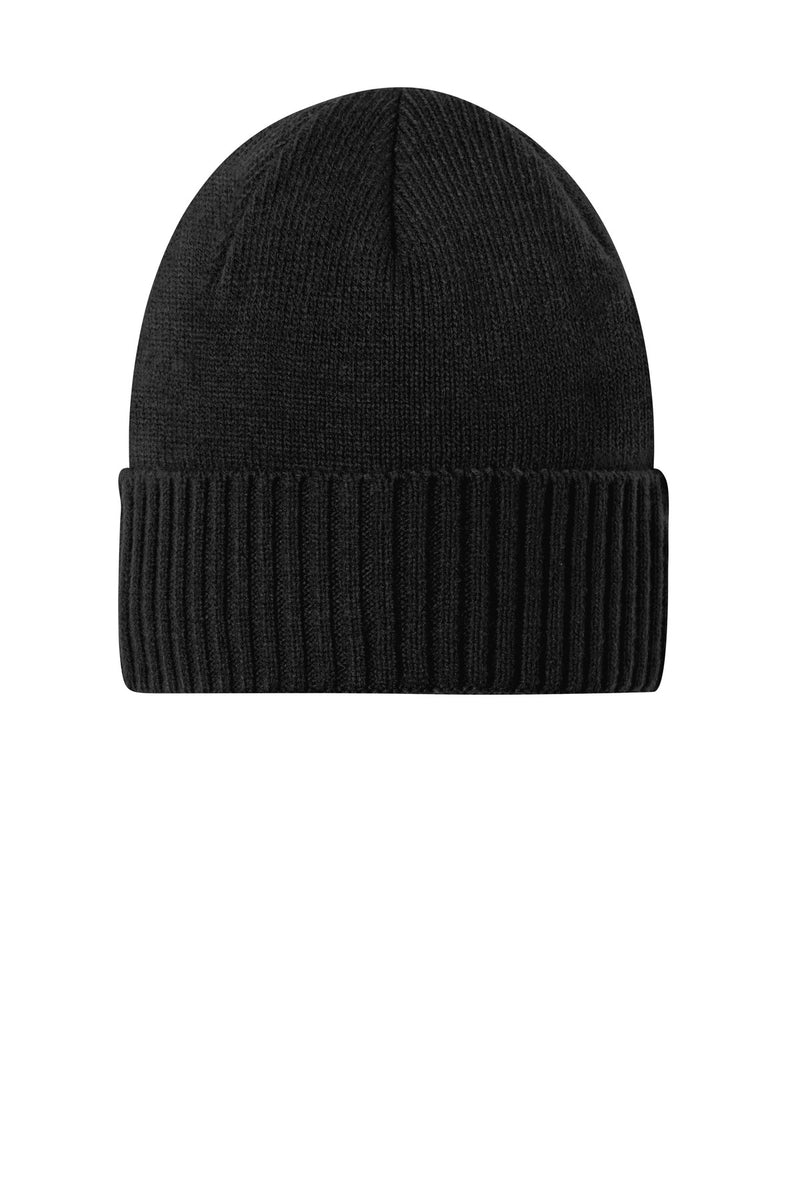 Port Authority Rib Knit Cuff Beanie - Deep Black