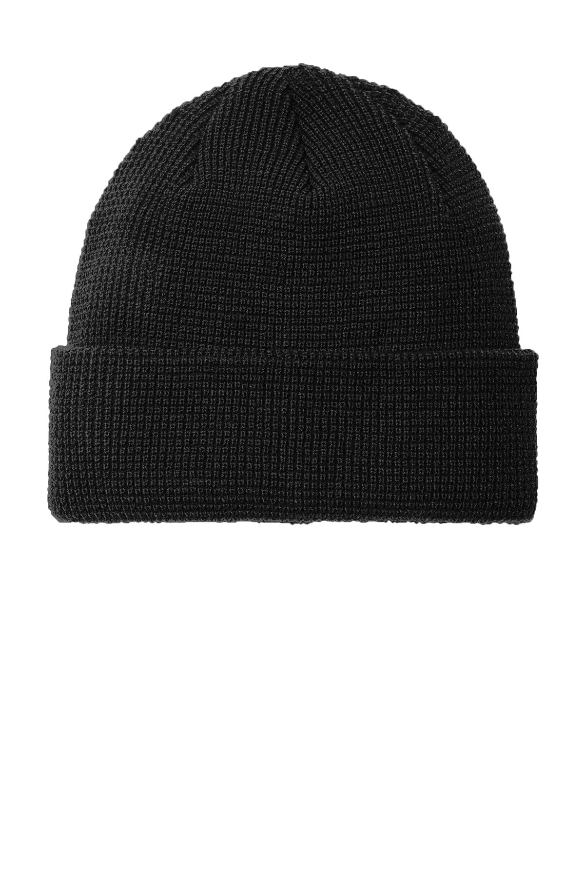 Port Authority Thermal Knit Cuffed Beanie - Deep Black