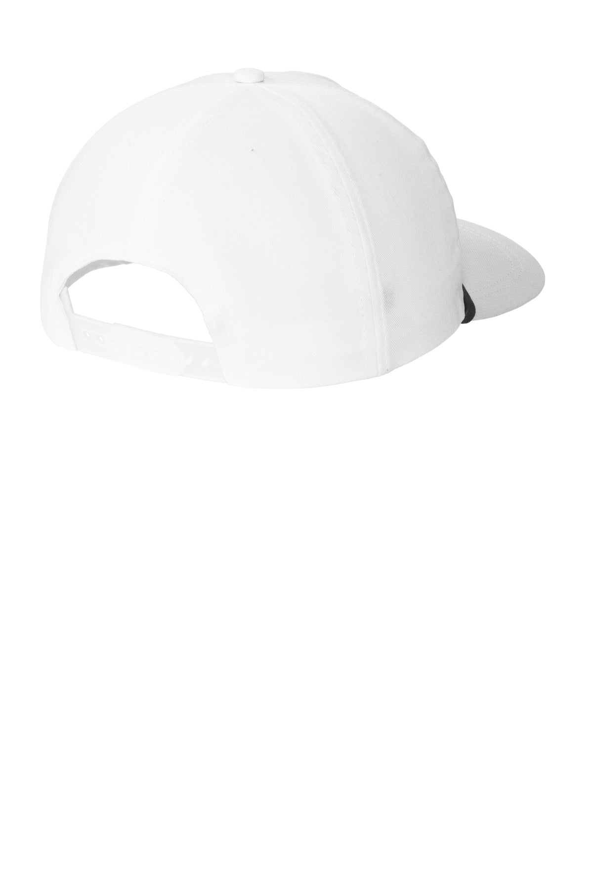 Port Authority Snapback Five-Panel Rope Cap - White/ Black