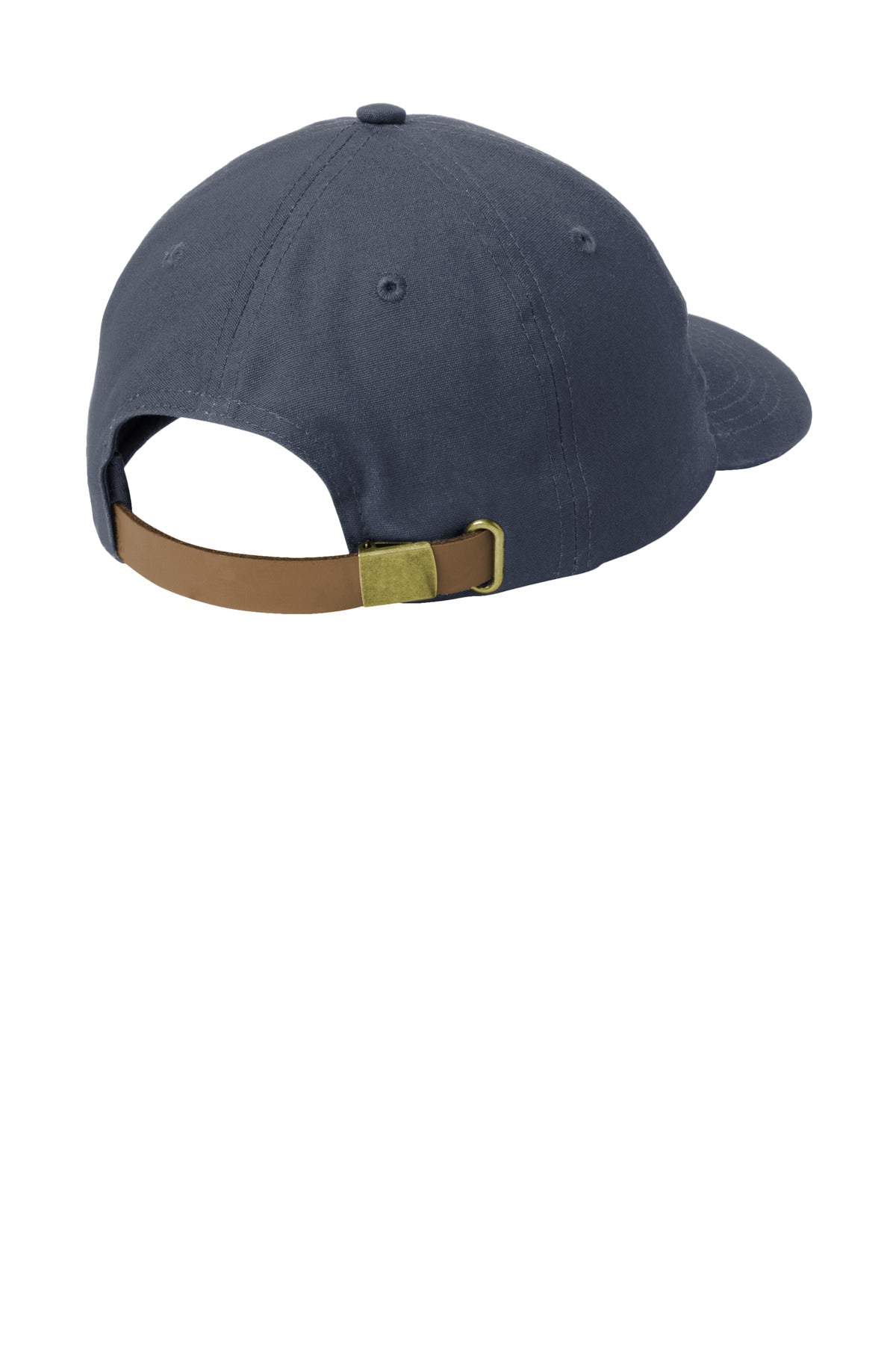 Port Authority Leather Strap Cap - Navy