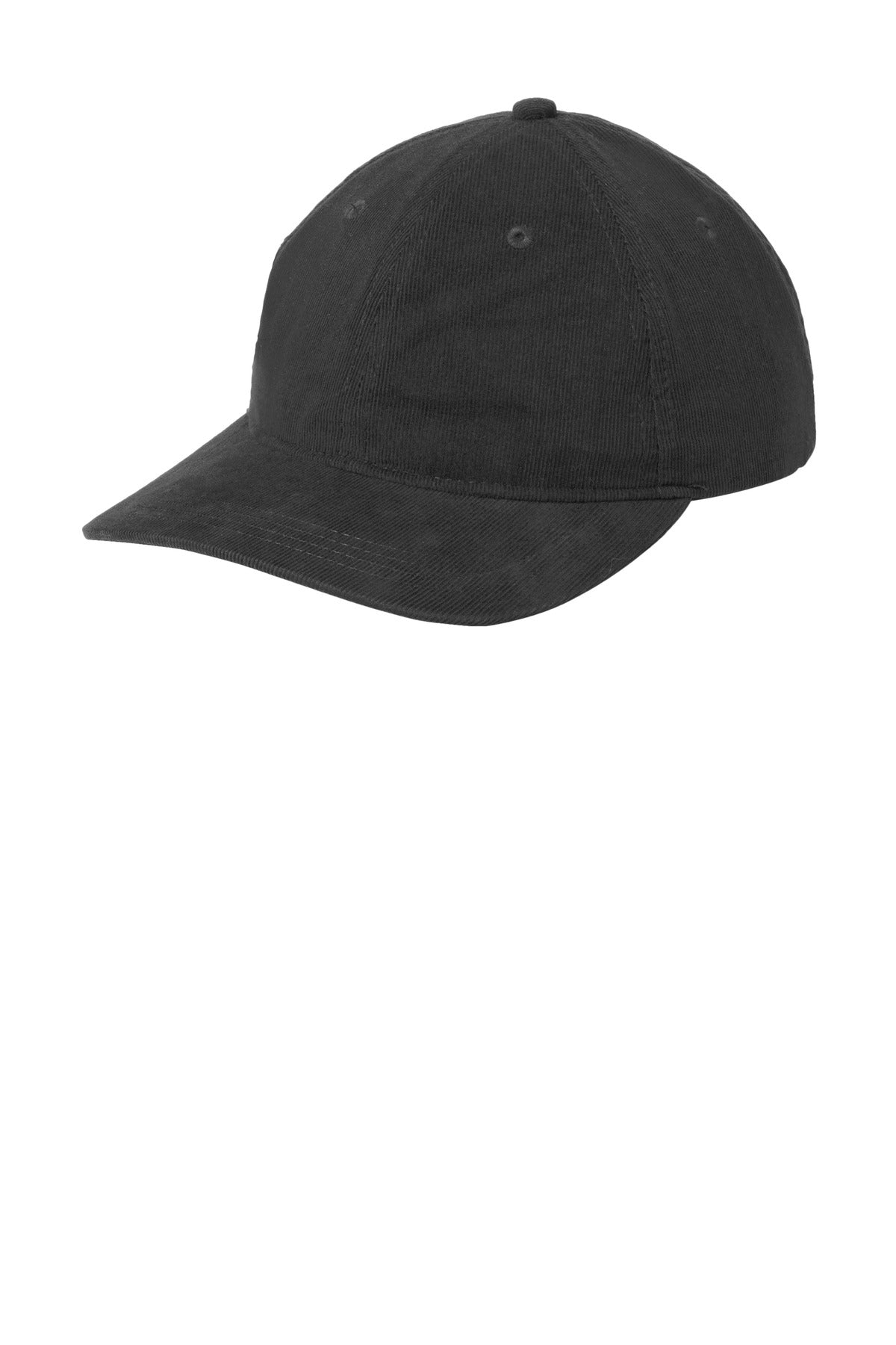 Port Authority Light Corduroy Dad Cap - Deep Black
