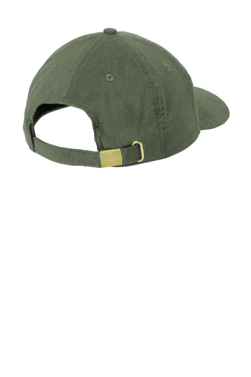 Port Authority Light Corduroy Dad Cap - Olive Green