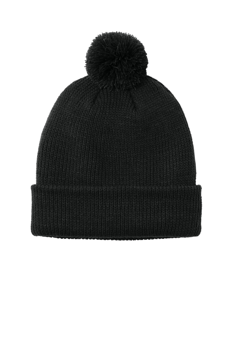Port Authority Cozy Pom Beanie - Deep Black