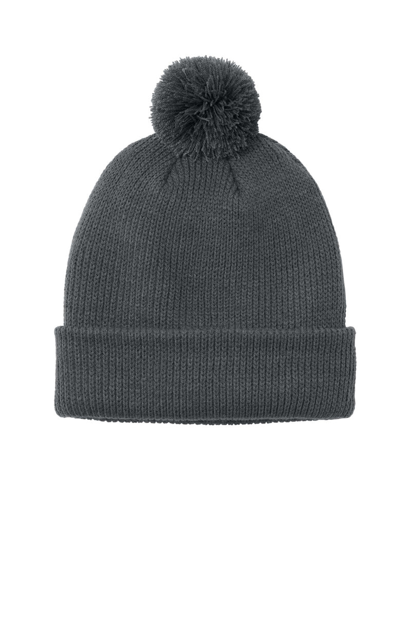 Port Authority Cozy Pom Beanie - Storm Grey