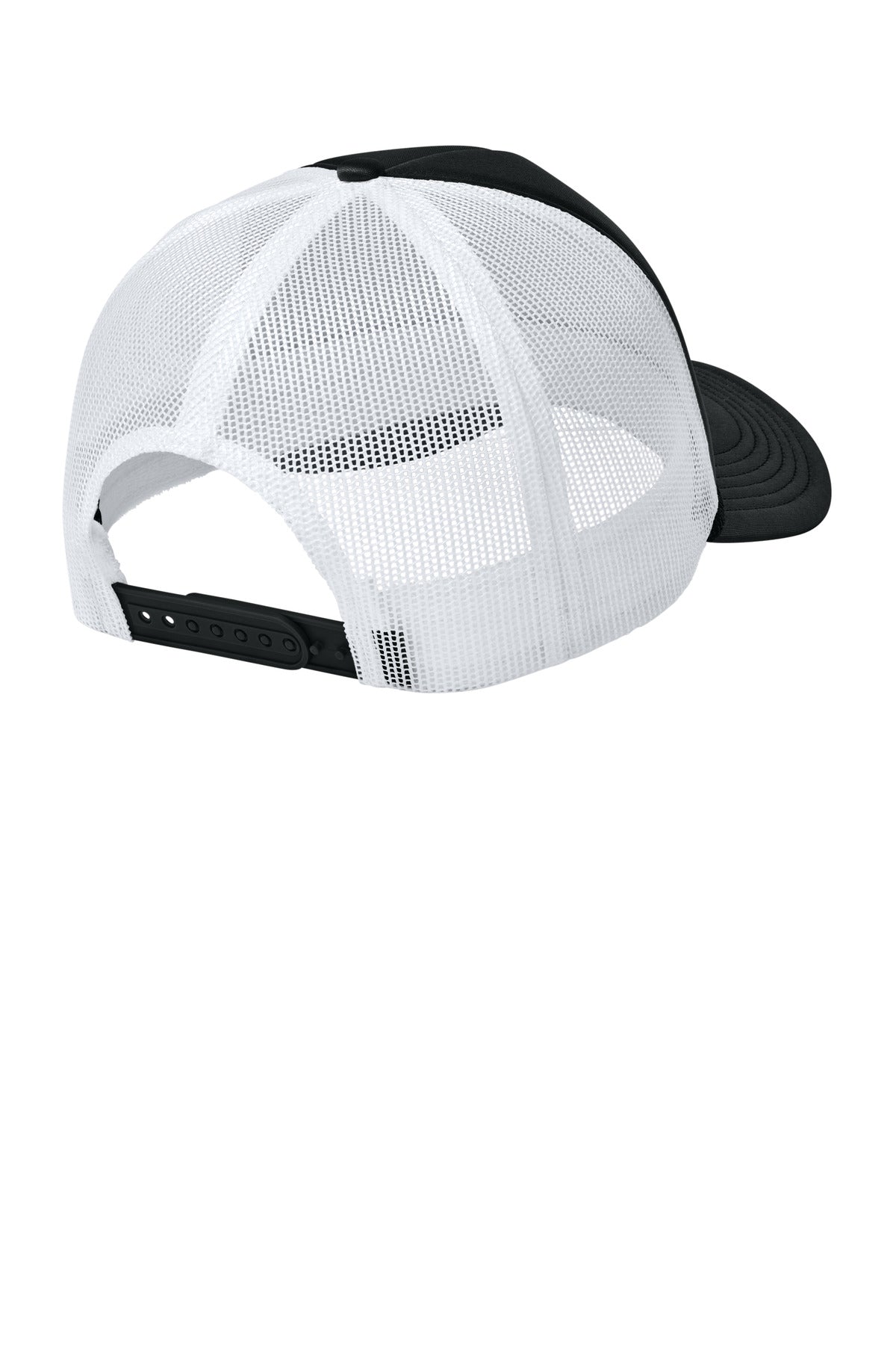 Port Authority Foam Truck'N Cap - Deep Black/ Deep Black/ White