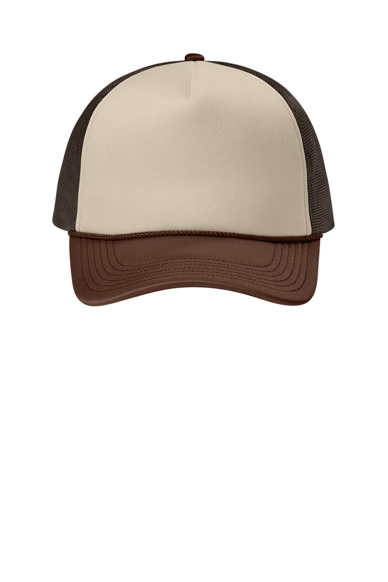 Port Authority Foam Truck'N Cap - Stone/ Coffee Bean/ Coffee Bean