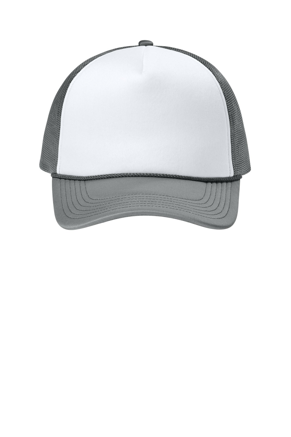 Port Authority Foam Truck'N Cap - White/ Deep Smoke/ Deep Smoke