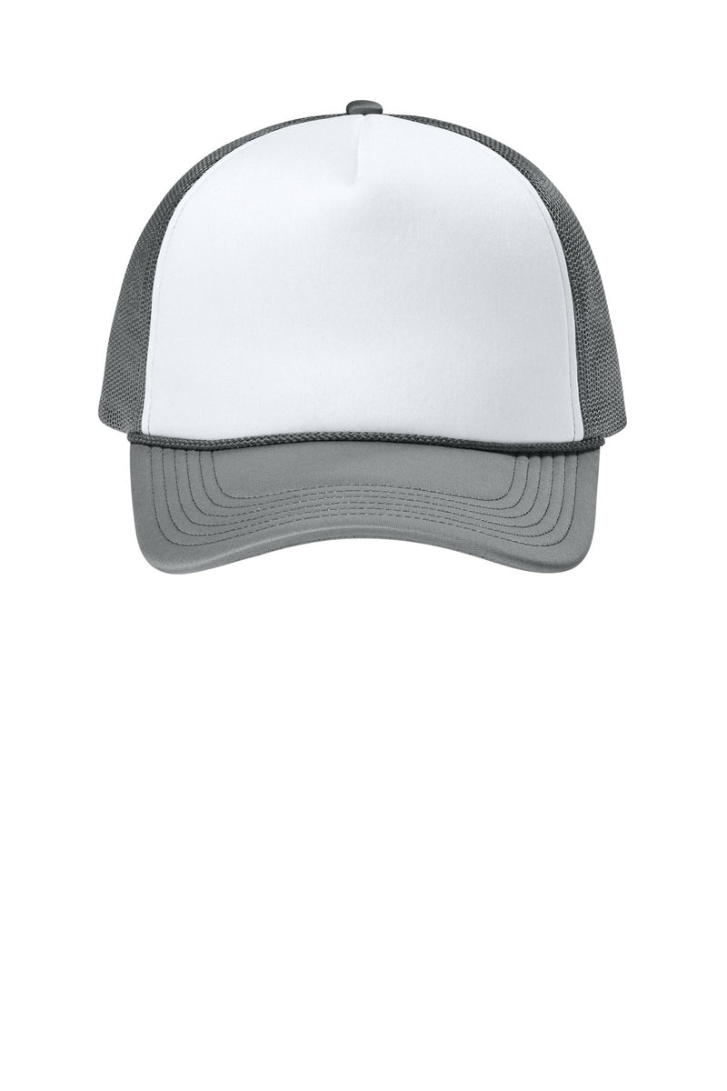 Port Authority Foam Truck'N Cap - White/ Deep Smoke/ Deep Smoke