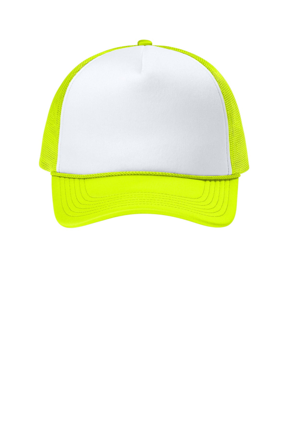 Port Authority Foam Truck'N Cap - White/ Neon Yellow/ Neon Yellow