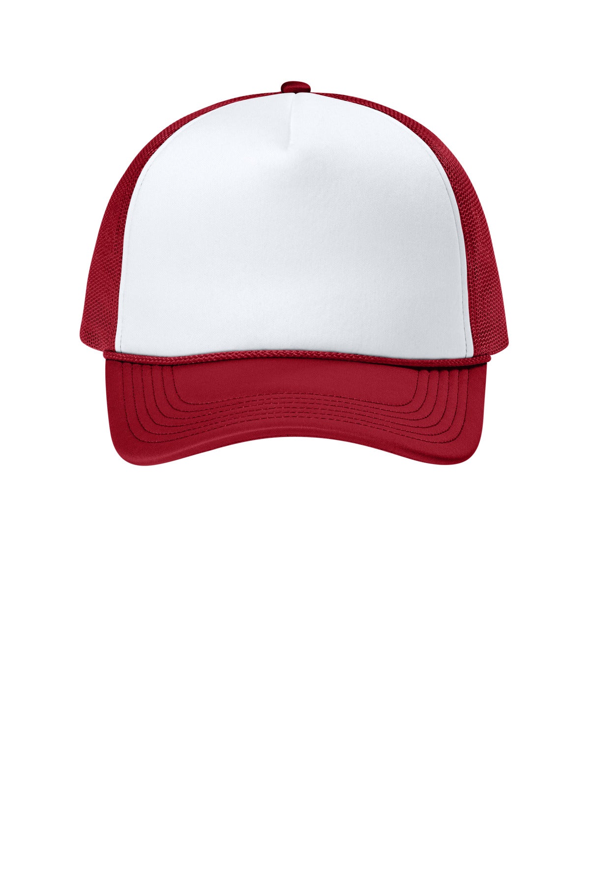 Port Authority Foam Truck'N Cap - White/ Rich Red/ Rich Red