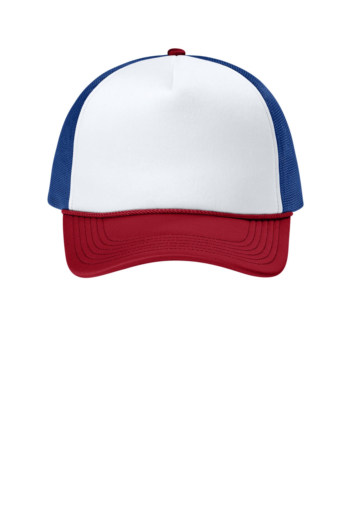 Port Authority Foam Truck'N Cap - White/ Rich Red/ True Royal
