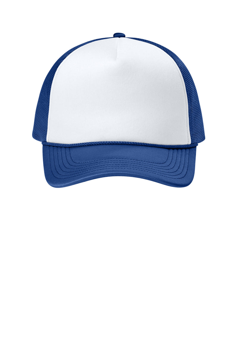 Port Authority Foam Truck'N Cap - White/ True Royal/ True Royal