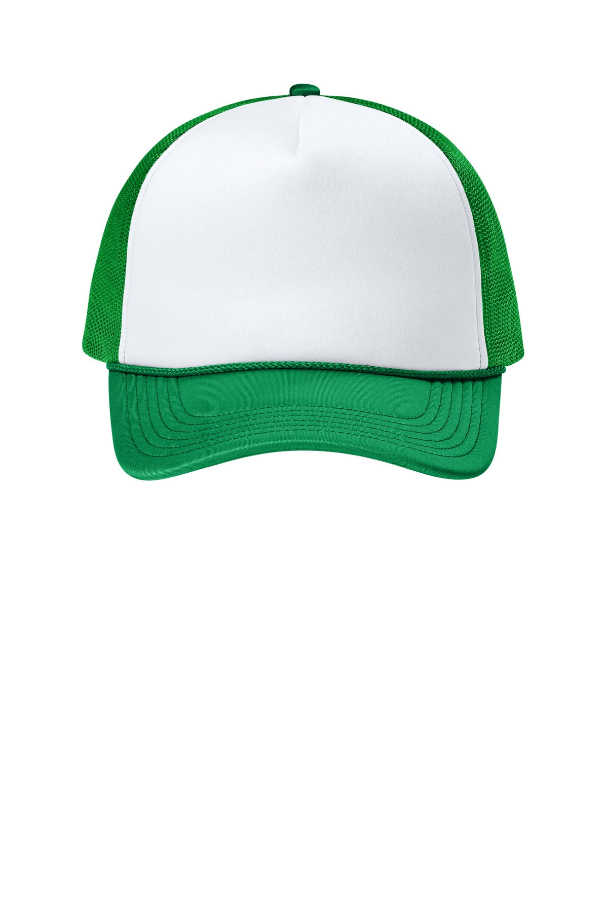 Port Authority Foam Truck'N Cap - White/ True Kelly Green/ True Kelly Green