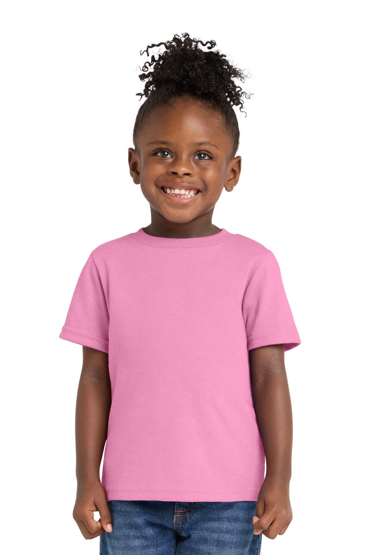 Port & Co Toddler Core Cotton Tee - Candy Pink