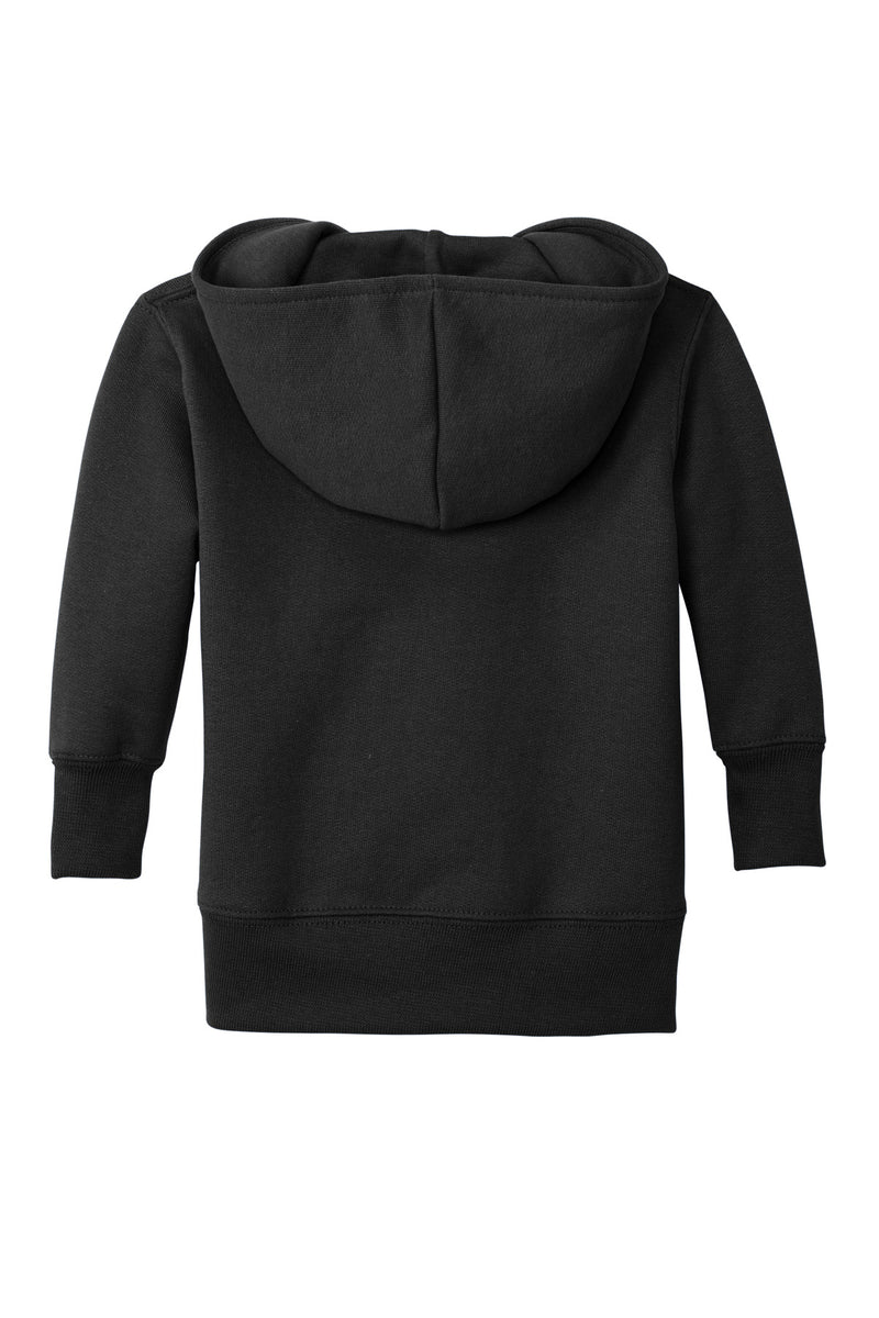 Port & Co Infant Core Fleece Full-Zip Hooded Sweatshirt - Jet Black