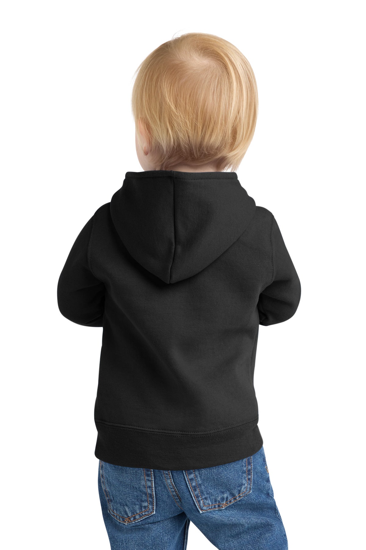 Port & Co Infant Core Fleece Full-Zip Hooded Sweatshirt - Jet Black