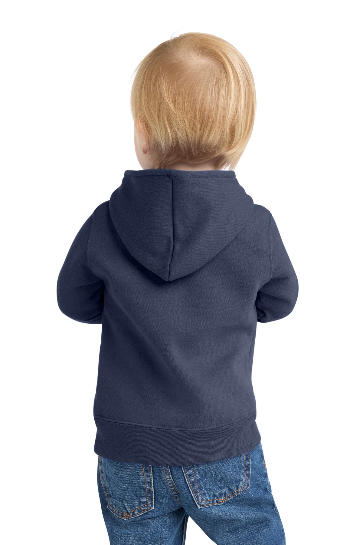 Port & Co Infant Core Fleece Full-Zip Hooded Sweatshirt - Navy