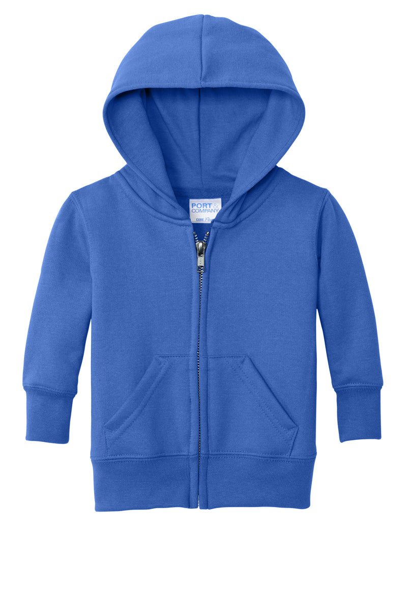 Port & Co Infant Core Fleece Full-Zip Hooded Sweatshirt - Royal