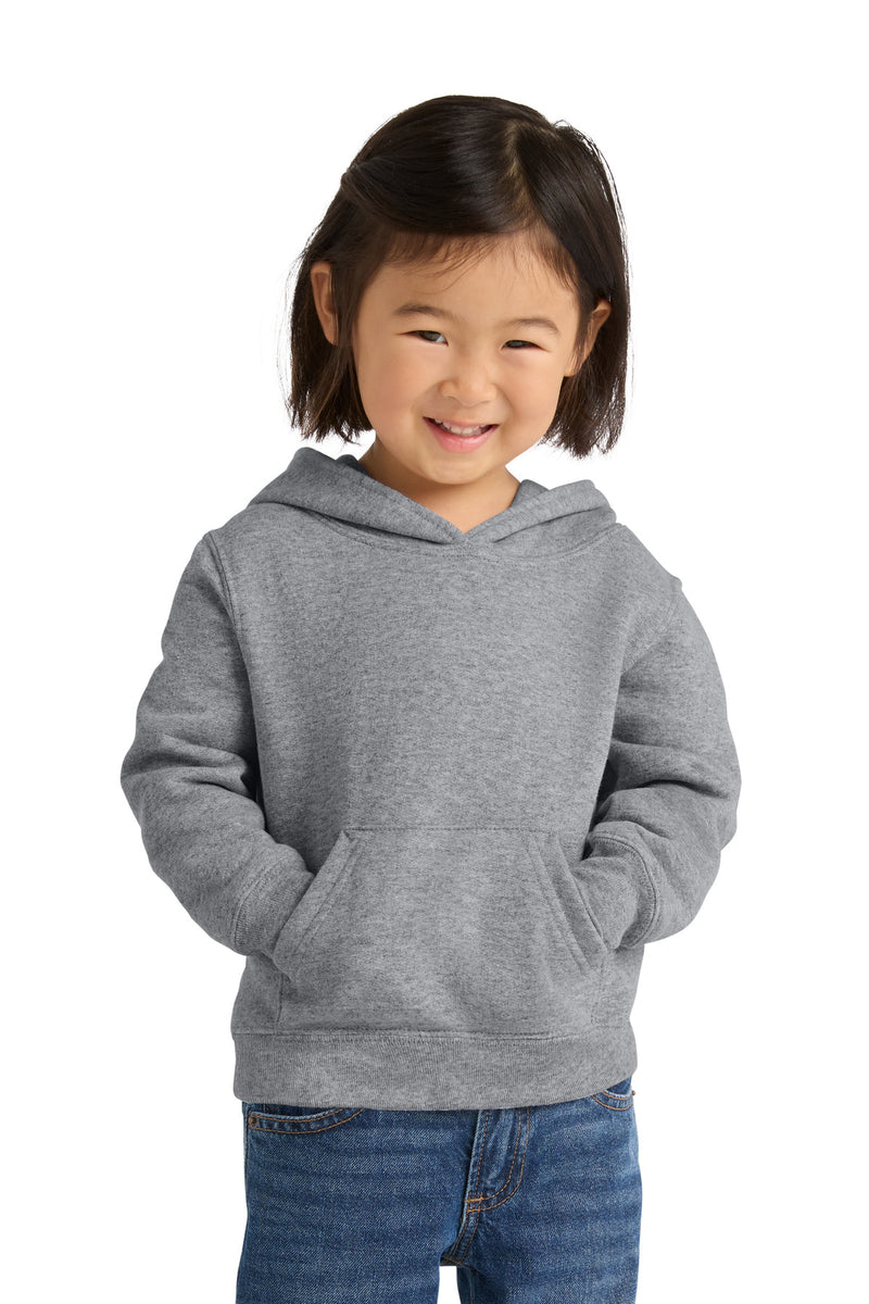 Port & Co Toddler Core Fleece Pullover Hooded Sweatshirt - Athletic Heather